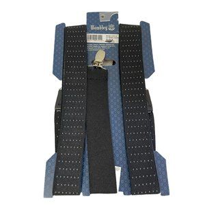 Wembley Top Notch Suspenders fits sizes S-XL Black With‎ White Dots